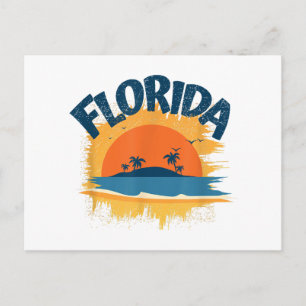 Vintage Florida Retro Tee Design Sunshine Men Wome Holiday Postcard