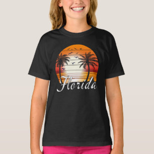 Vintage Florida USA Palm Trees Summer Beach T-Shirt