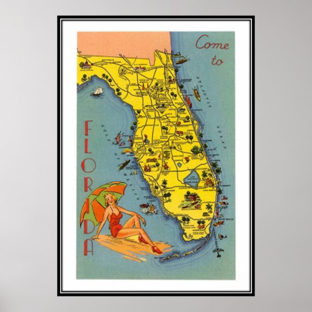 Vintage Florida, USA - Poster (Front)
