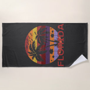Vintage Florida USA Summer Beach Beach Towel