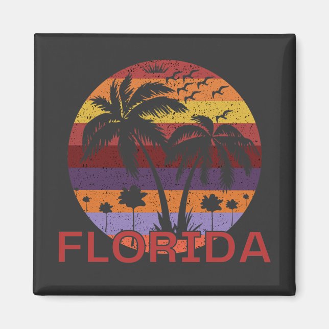 Vintage Florida USA Summer Beach Magnet (Front)