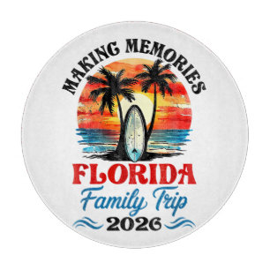 Vintage Florida Vacation Family Trip 2026 Cutting Board