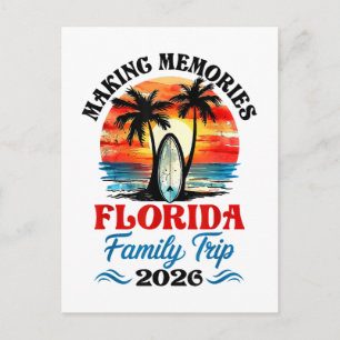 Vintage Florida Vacation Family Trip 2026 Holiday Postcard