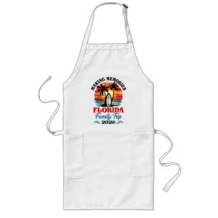 Vintage Florida Vacation Family Trip 2026 Long Apron