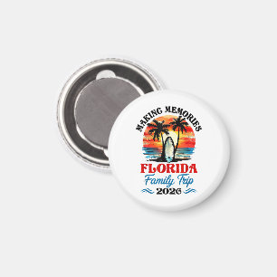 Vintage Florida Vacation Family Trip 2026 Magnet