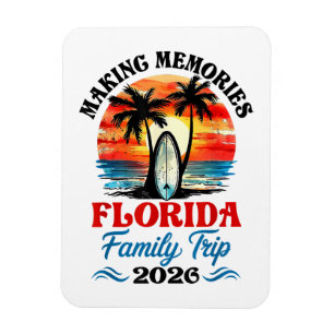 Vintage Florida Vacation Family Trip 2026 Magnet