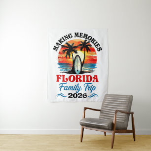 Vintage Florida Vacation Family Trip 2026 Tapestry