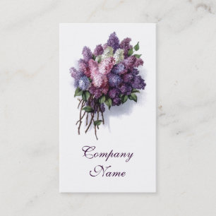 Vintage Florist Business Cards Lavender Floral