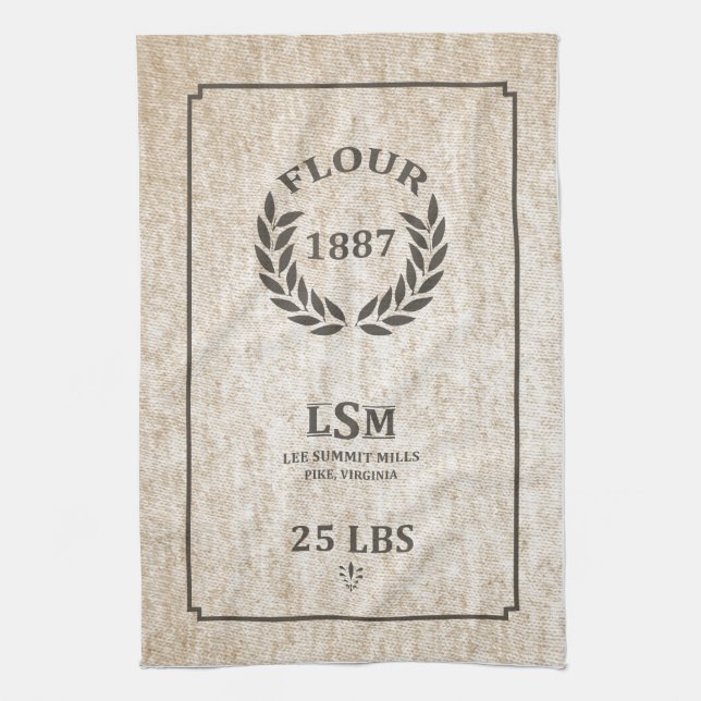 Vintage Flour Sack Tea Towel (Vertical)
