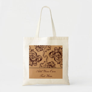 Vintage Flourish (Dark Brown) Tote Bag