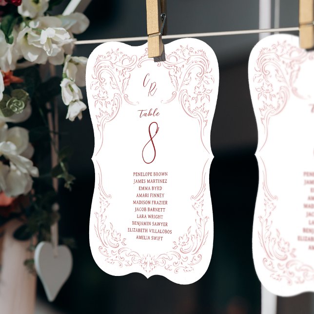 Vintage Flourish Monogram wedding seating charts (Vintage Flourish Monogram wedding seating charts)