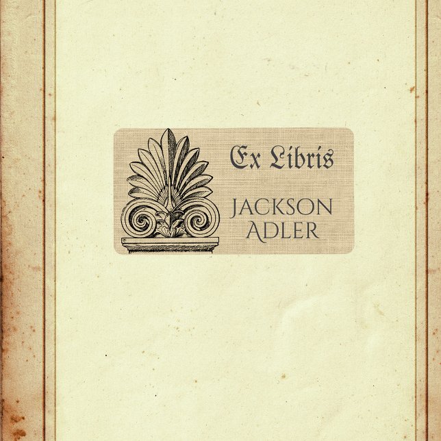 Vintage Flourish Personalized Ex Libris Bookplate Label (Creator Uploaded)