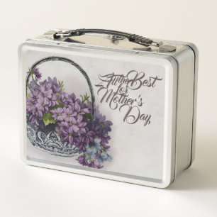 Vintage Flower Basket – Mother's Day Bloom Metal Lunch Box