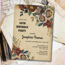 Vintage Flower Birthday