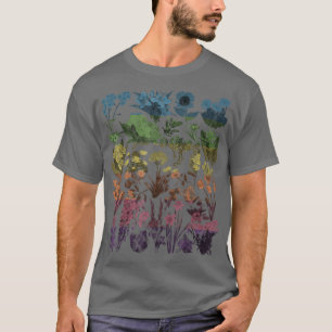 Vintage Flower Botanical Illustration Chart Plant  T-Shirt