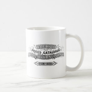 Vintage Flower Catalogue Typography Coffee Mug