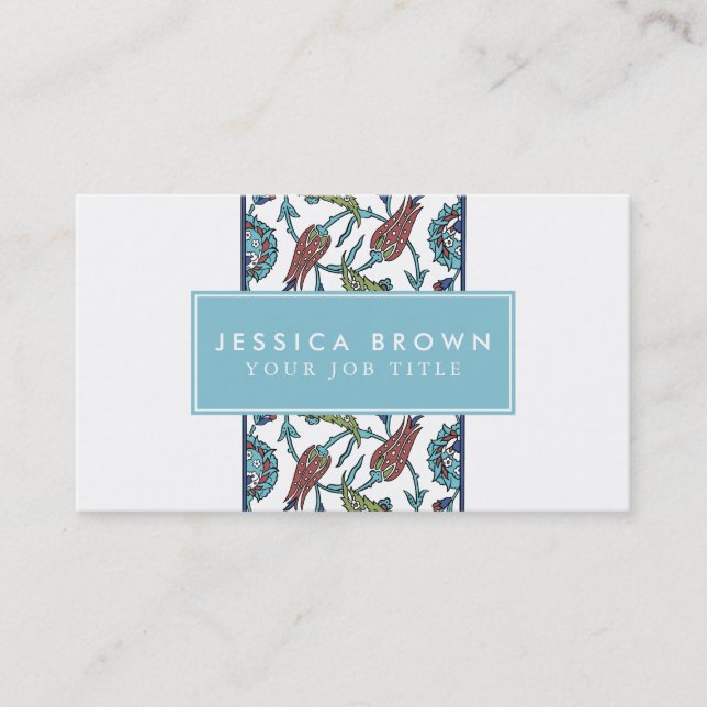 Vintage flower composition Business Card Template (Front)