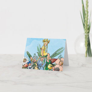 Vintage Flower Festival Princess by Elsa Beskow Note Card
