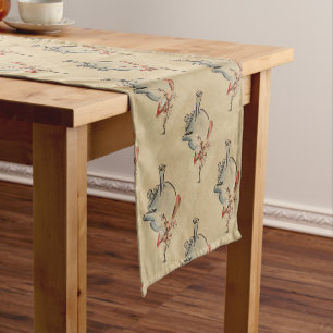 vintage flower flora Personalise Destiny Destiny'S Short Table Runner