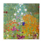 Vintage Flower Garden by Gustav Klimt Tile<br><div class="desc">Flower Garden,  1905-07 (oil on canvas) is a faithful photographic reproduction of an awesome work of art by Gustav Klimt . Flower Garden is one of Klimt’s most famous landscape paintings.</div>
