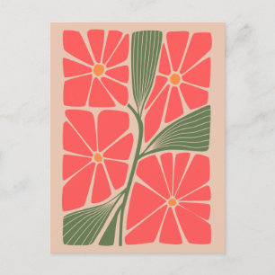 Vintage Flower Garden Design Postcard