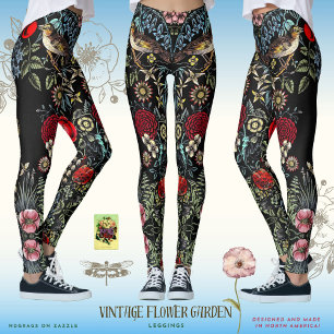 Vintage Flower Garden Leggings