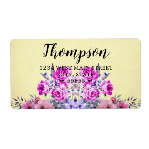 Vintage Flower Garden Return Label