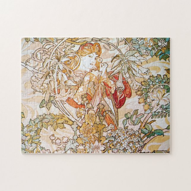 Vintage flower goddess jigsaw puzzle (Horizontal)