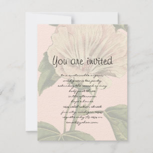 Vintage Flower Illustration Invitation