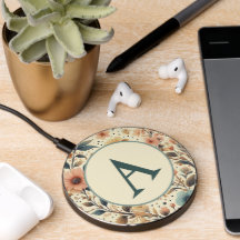 Vintage Flower Medley : Custom Initial