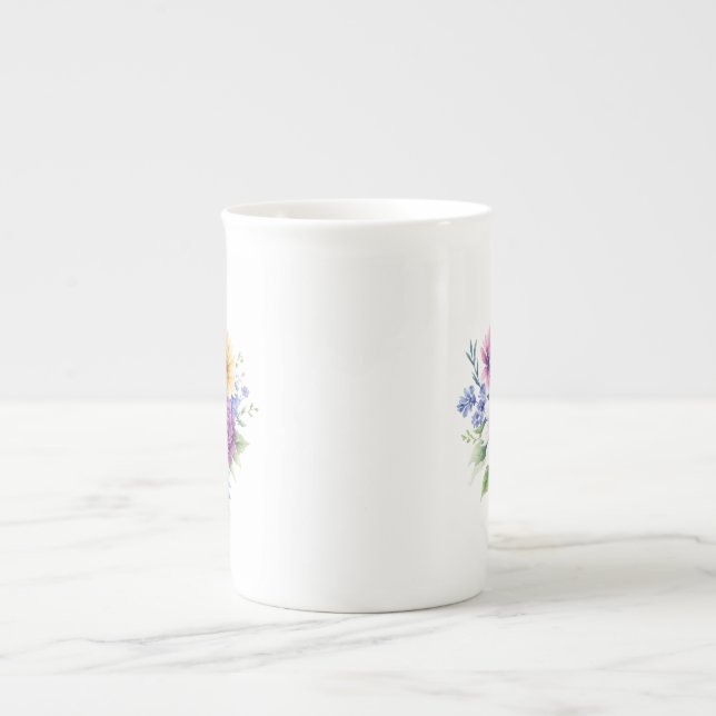 Vintage Flower Mug Gift for all Occasions (Front)