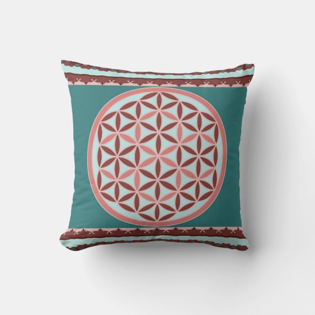 "Vintage Flower of Life"  Cushion (Front)