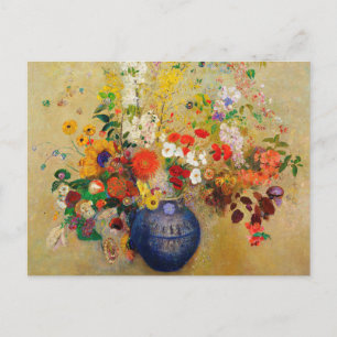 Vintage Flower Painting Postcard