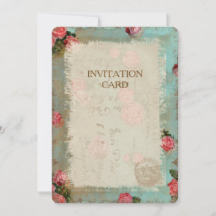 Vintage Flower Paper - Invitation