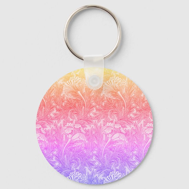 Vintage flower pattern  key ring (Front)