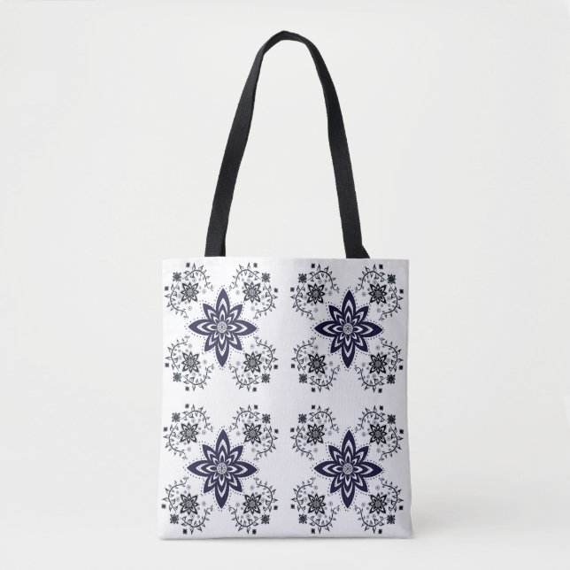 Vintage flower pattern tote bag (Front)
