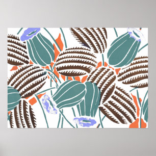 Vintage flower patterns A Poster