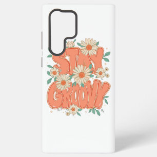 Vintage Flower Power and Daisy Graphic Samsung Galaxy Case