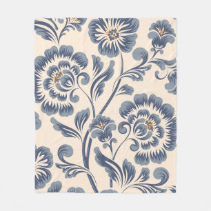 Vintage flower seamless pattern element. Elegant t Fleece Blanket