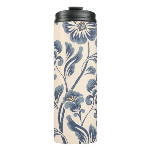 Vintage flower seamless pattern element. Elegant t Thermal Tumbler