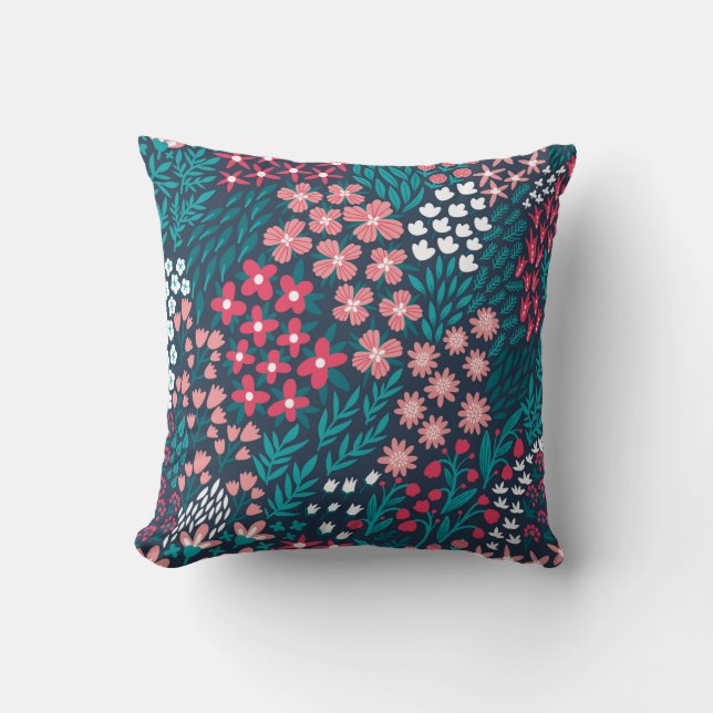 Vintage flower seamless pattern. Endless repeated  Cushion (Front)