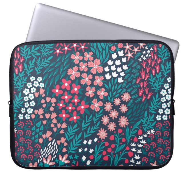Vintage flower seamless pattern. Endless repeated  Laptop Sleeve (Front)