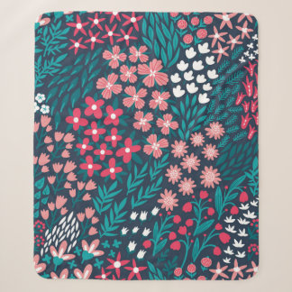 Vintage flower seamless pattern. Endless repeated Sherpa Blanket
