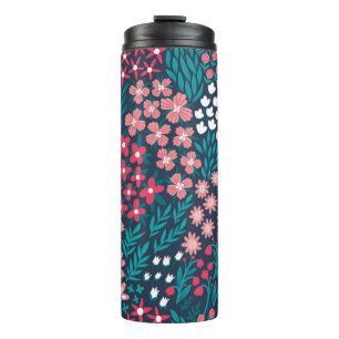 Vintage flower seamless pattern. Endless repeated Thermal Tumbler