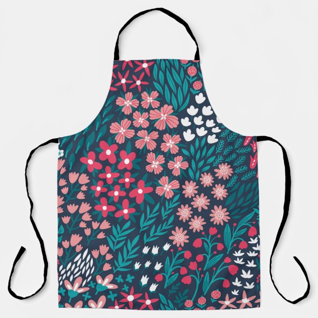 Vintage Flower Seamless Texture. Apron (Front)