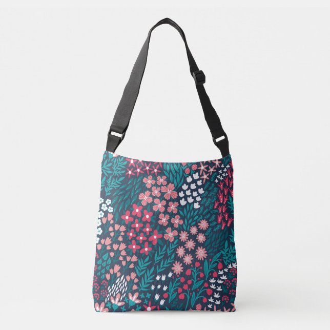 Vintage Flower Seamless Texture. Crossbody Bag (Front)