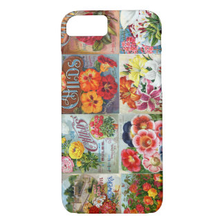 Vintage Flower Seed Packets Garden Collage iPhone 8/7 Case