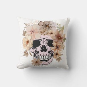 VINTAGE FLOWER SKULL CUSHION