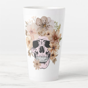 VINTAGE FLOWER SKULL LATTE MUG