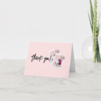 Vintage Flower Stamp Mail Carrier Folded